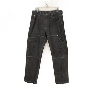 Vintage Y2K 2000:S Phat Farm Dark Grey Multi Pocket Wide Baggy Denim Jeans